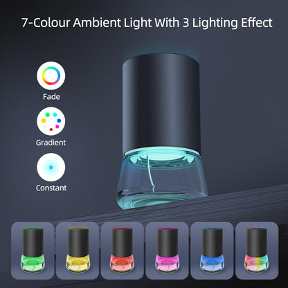 Waterless Essential Oil Diffuser 100ml – Battery Powered, 7-Color LED Lights for Large Rooms