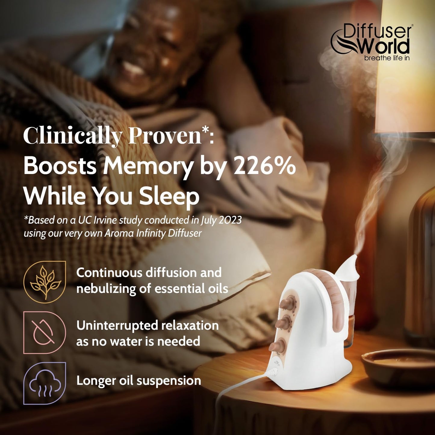 Waterless Diffuser for Essential Oils 110V - Bronze | Made in USA