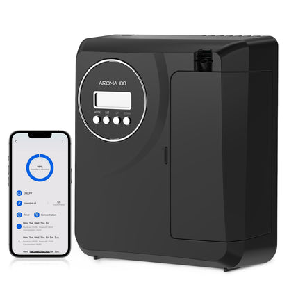Waterless Diffuser for 2000 sq ft | App Control | Black