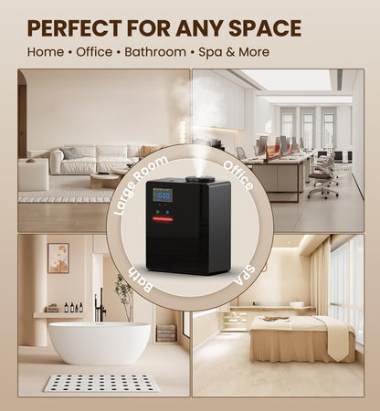 Waterless Essential Oil Diffuser - 5000 Sq Ft Coverage for Large Homes, Hotels & Offices | Bluetooth App Control