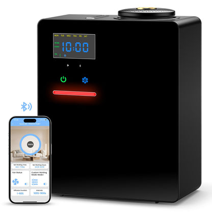 Waterless Essential Oil Diffuser - 5000 Sq Ft Coverage for Large Homes, Hotels & Offices | Bluetooth App Control