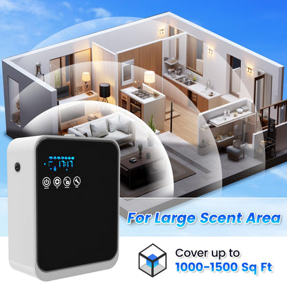 Waterless Essential Oil Diffuser - App Control, 1500 sq ft, 250ml, Black