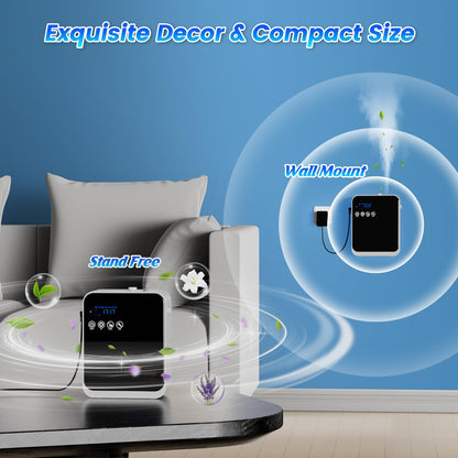 Waterless Essential Oil Diffuser - App Control, 1500 sq ft, 250ml, Black