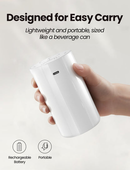 Waterless Essential Oil Diffuser | Portable Battery-Operated 20mL Mini Diffuser (White)