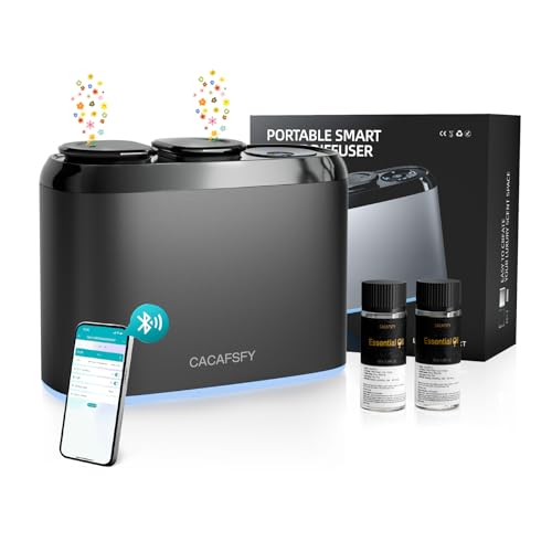 Waterless Scent Diffuser with 2x50ml Oils | App Control, Cordless, Large Room (500-800 sq ft)
