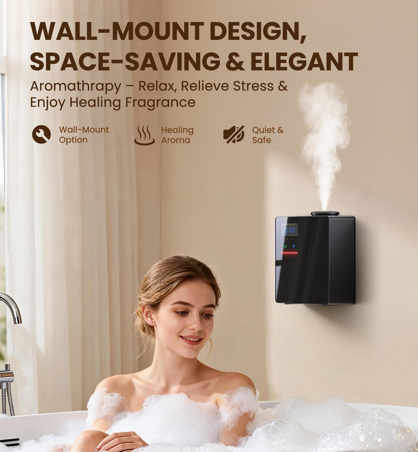 Waterless Essential Oil Diffuser - 5000 Sq Ft Coverage for Large Homes, Hotels & Offices | Bluetooth App Control