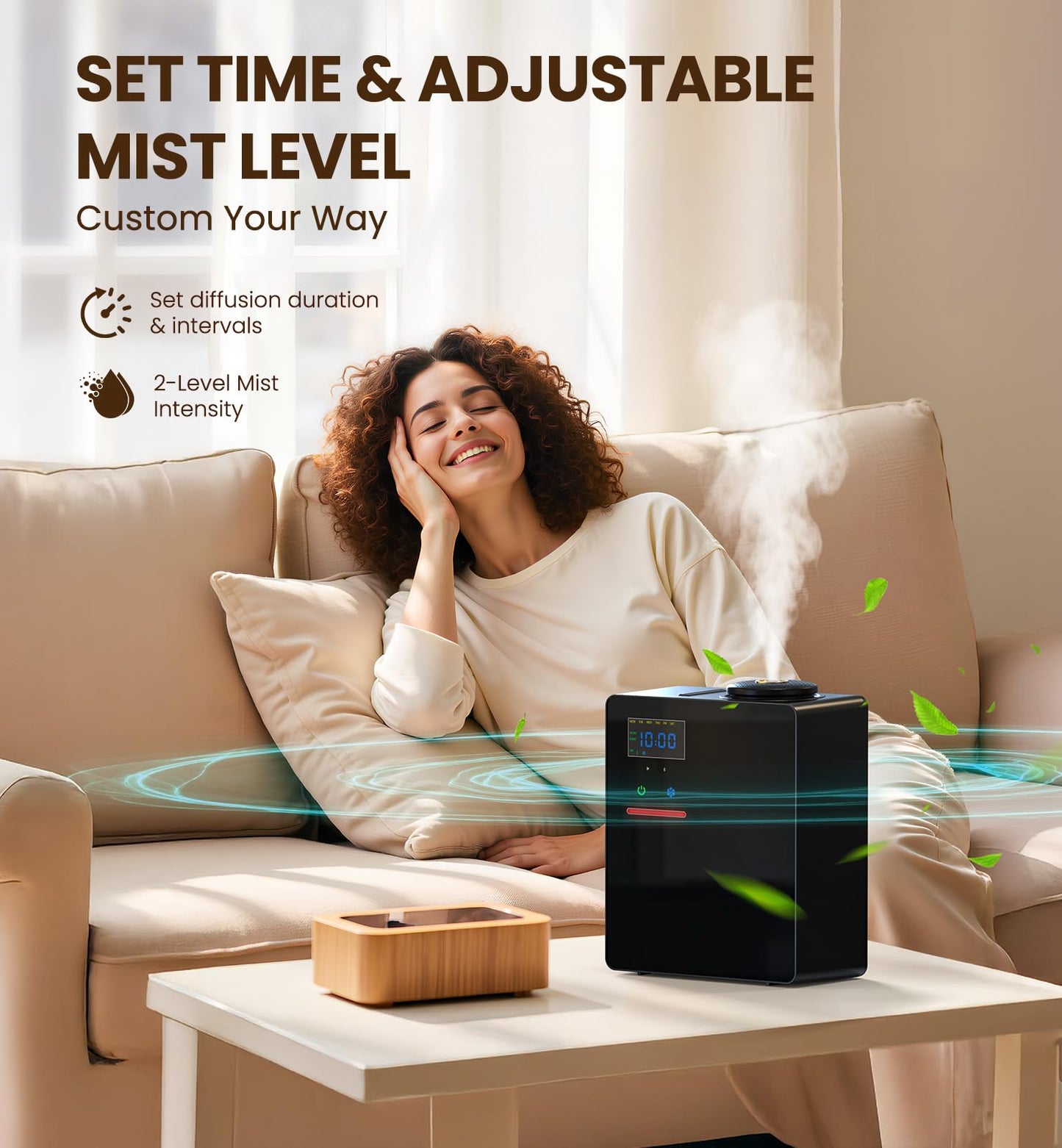 Waterless Essential Oil Diffuser - 5000 Sq Ft Coverage for Large Homes, Hotels & Offices | Bluetooth App Control
