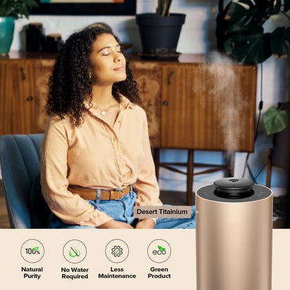 Waterless Essential Oil Diffuser Starter Kit — 30mL Ritz-C. Inspired Fragrance (Battery-Operated, Black ANX)