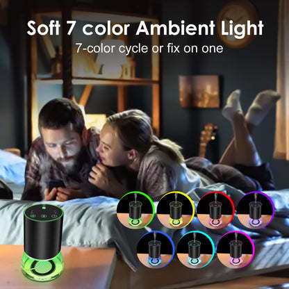 Waterless Essential Oil Diffuser - Portable Nano Mist (Black-Glass)