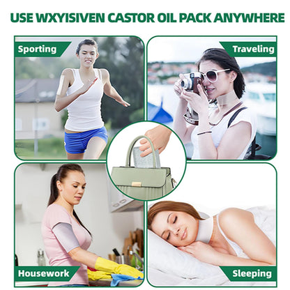 Waterproof Castor Oil Patch Wrap – 20 Pcs, 5.9x5.9in, Self-Adhesive Organic Cotton