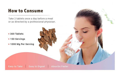 WAY 4 Organic Neem Bark Capsules (W4O) – 300 Pills, 150 Servings, 1000 mg