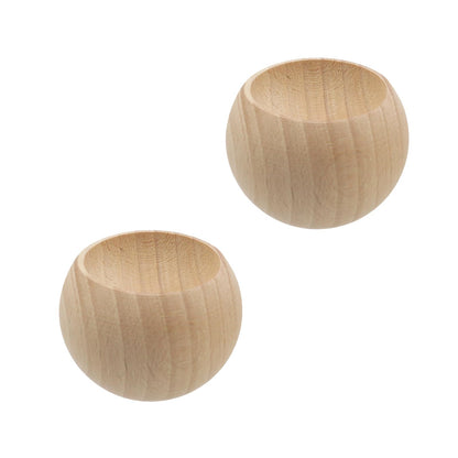 Wealrit 2 Pcs Small Round Egg-Shaped Beech Wood Diffusers – Wooden Aromatherapy Diffusers for Essential Oils