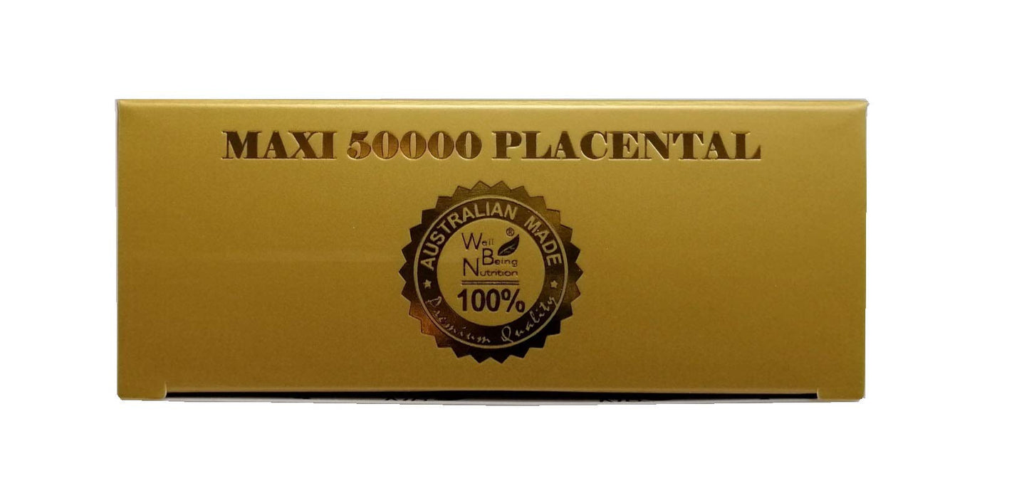 Wealthy Health Sheep Placenta Supplement – 50,000 mg, 100 Capsules (Australia)
