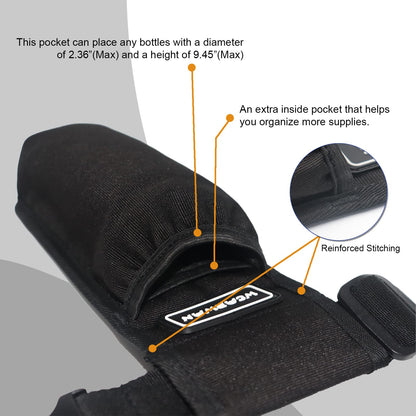 WEARWAN Massage Oil Holster – Adjustable & Durable Belt Bag (1B-Black)
