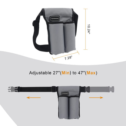 wearwan Massage Oil Holster - Adjustable, Durable Massage Belt (Bag Only, 2B-Gray)