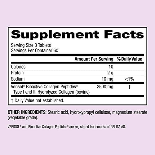 Webber Naturals Collagen30 Anti-Wrinkle – 2,500mg Bioactive Collagen Peptides (180 Tablets) – Non-GMO, Gluten & Dairy Free