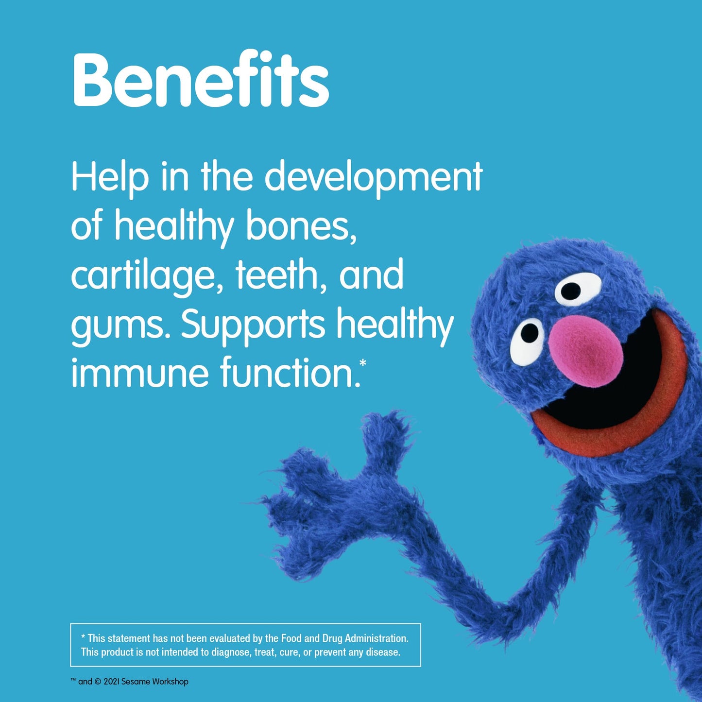 Webber Naturals Sesame Street Vitamin C Gummies for Kids 2+ – 125 mg per Gummy, 180 Gummies (Pack of 2)