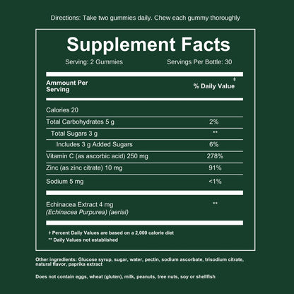 WEEM Immune Support Gummies – Vitamin C, Zinc, Echinacea | Gluten-Free