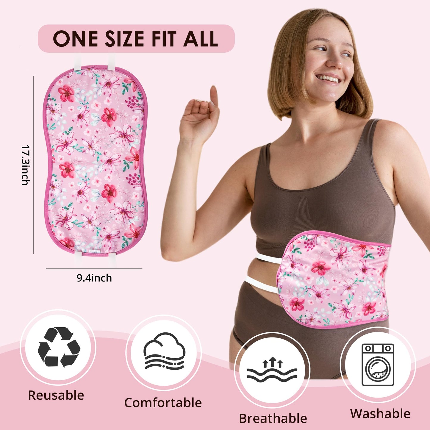 wegreeco Castor Oil Pack Wrap – Reusable, Adjustable, Machine Washable (Oil Not Included)