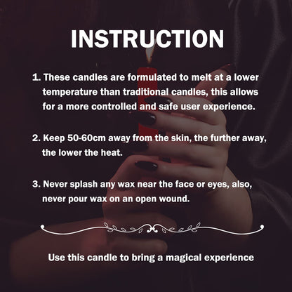 WEIHAI Low Temperature Candles – 2-Pack Wax Play Candles Black & Red