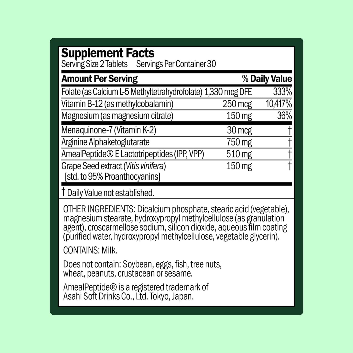 WellWithAll Blood Pressure Support Supplement | Supports Healthy Blood Pressure & Circulation | 60 Tablets