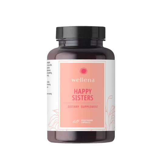 Happy Sisters Wellena Supplement by Magdalena | Supports Estrogen Balance, Lymphatic System, & More! | 60 Vegetarian Capsules, 60-Day Supply