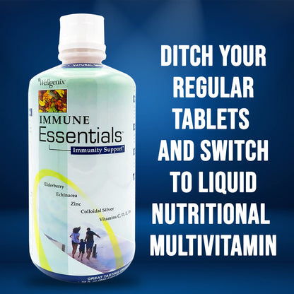 Wellgenix Immune Essentials – 12-in-1 Liquid Immune Support (32 oz)