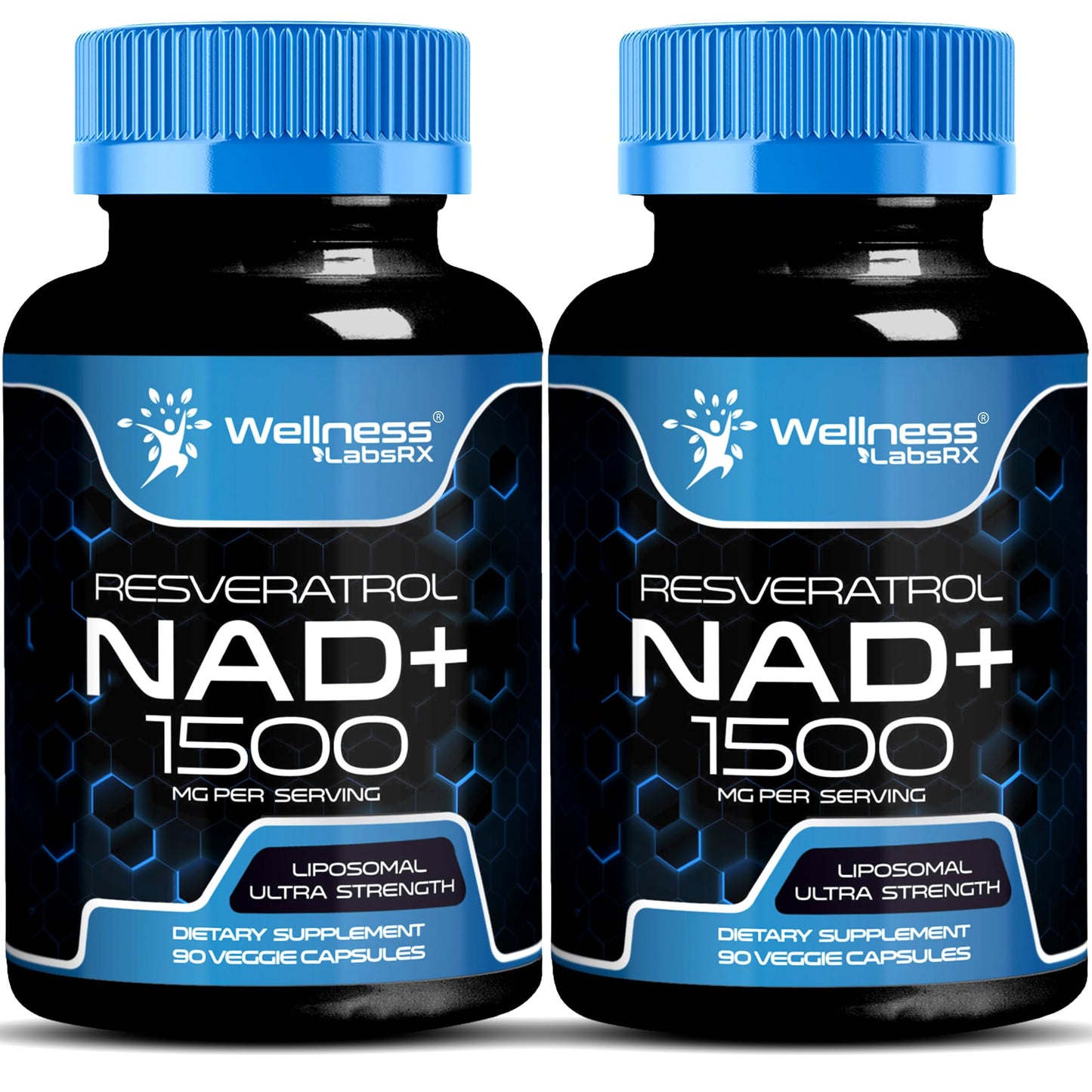 WELLNESS LABSRX Liposomal NAD Supplement 1500mg – USA Made, NAD+ Support, 2 Pack