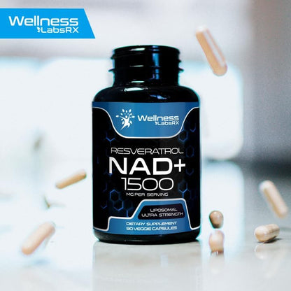 WELLNESS LABSRX Liposomal NAD Supplement 1500mg – USA Made, NAD+ Support, 2 Pack