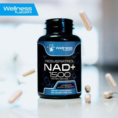 WELLNESS LABSRX NAD+ 1500mg - USA Made Liposomal NAD+ with Resveratrol