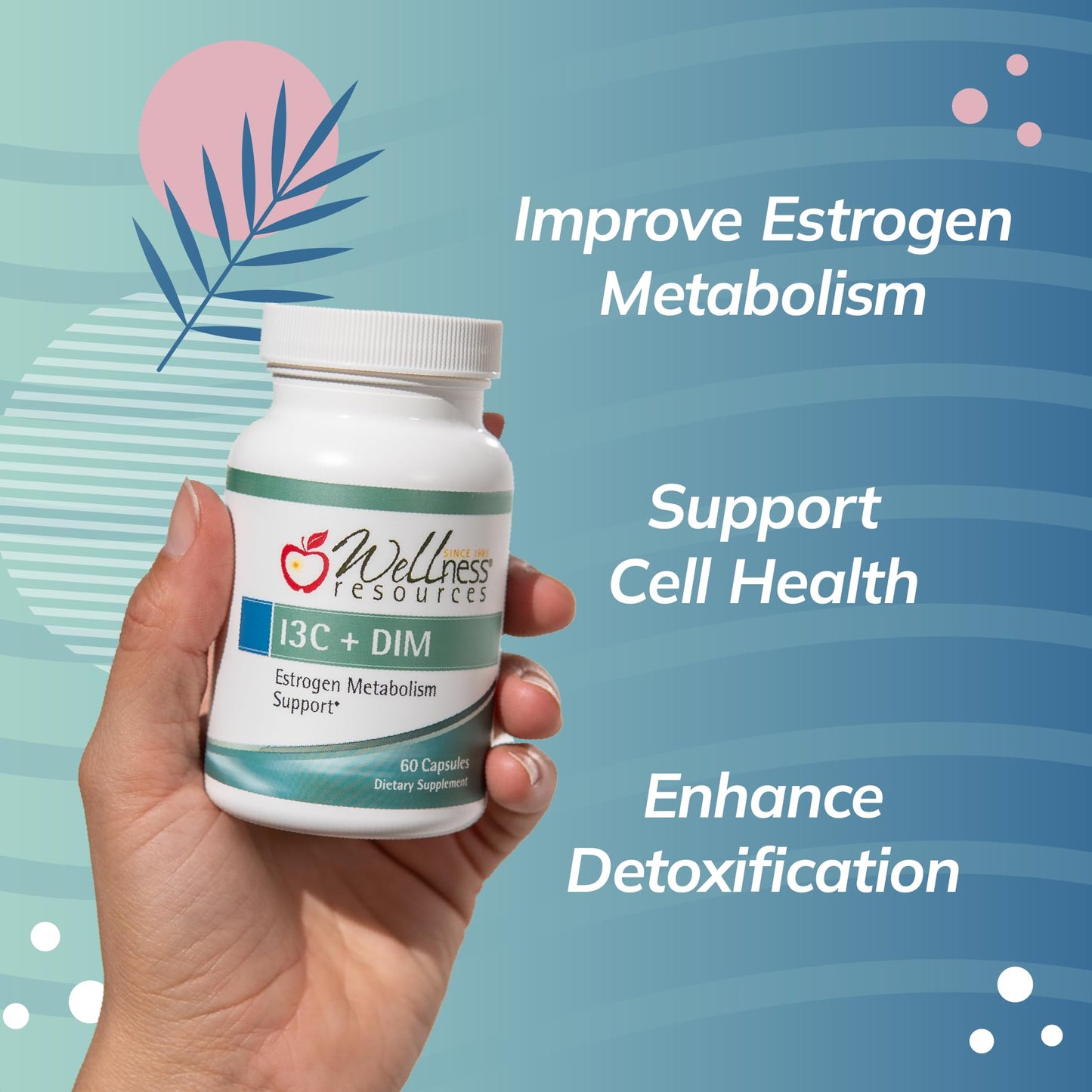 Wellness Resources I3C + DIM for Healthy Estrogen Metabolism & Detoxification | 60 Capsules