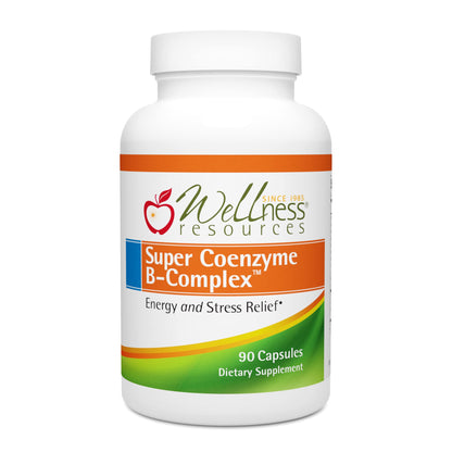 Wellness Resources Super Coenzyme B Complex - 90 Capsules | Hair Growth & Adrenal Support