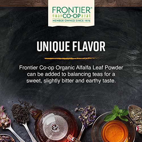 Frontier Co-op Organic Alfalfa Leaf Powder – Kosher, 1 lb Bulk Bag | Medicago sativa L.