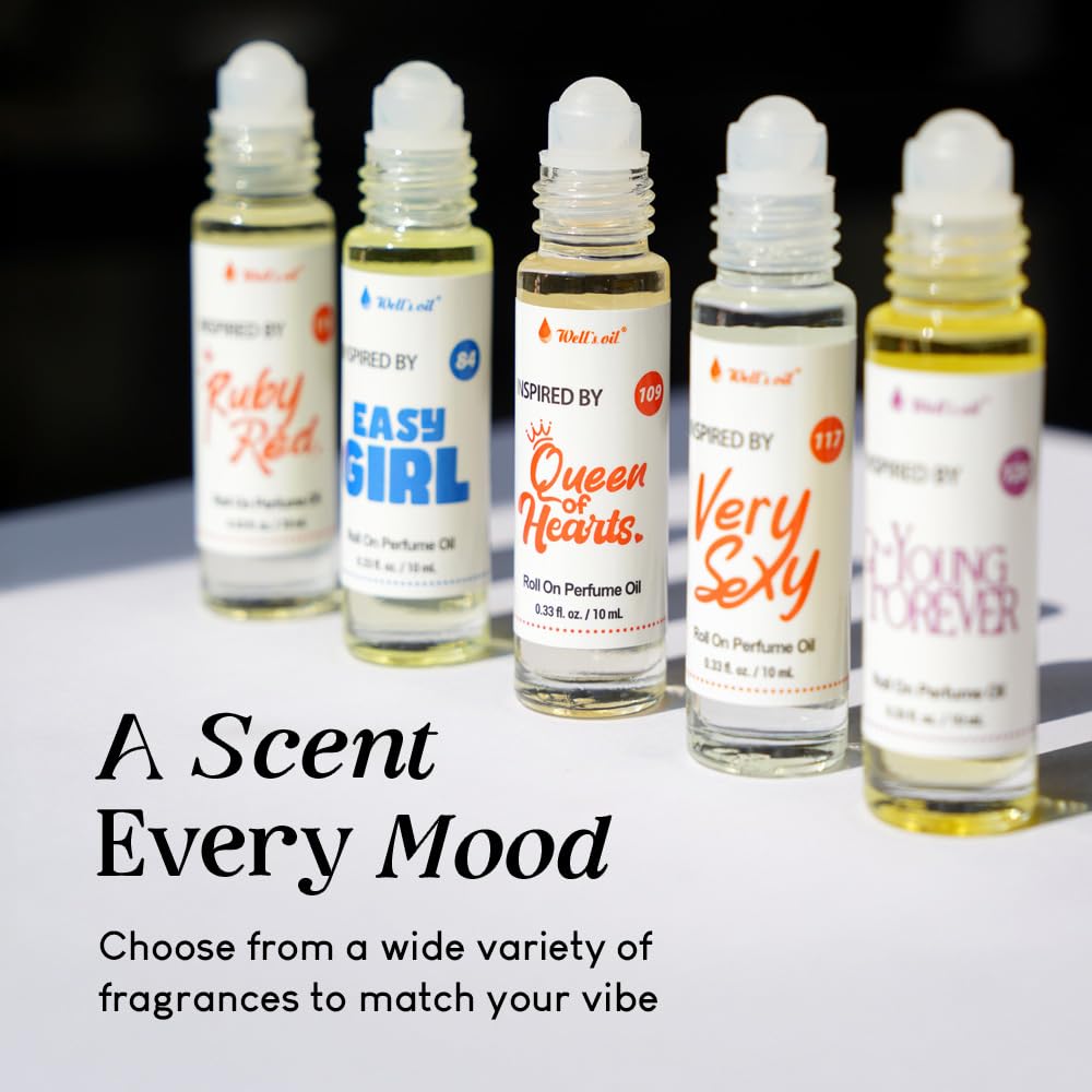 Well's Oil Roll-On Perfume Oil (Bacarat 540) | Long-Lasting | Paraben-Free | 0.33 Fl Oz / 10 ml