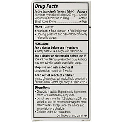 Gelusil Antacid & Anti Gas Tablets – Wellspring Mint, 100 Count Blister Pack