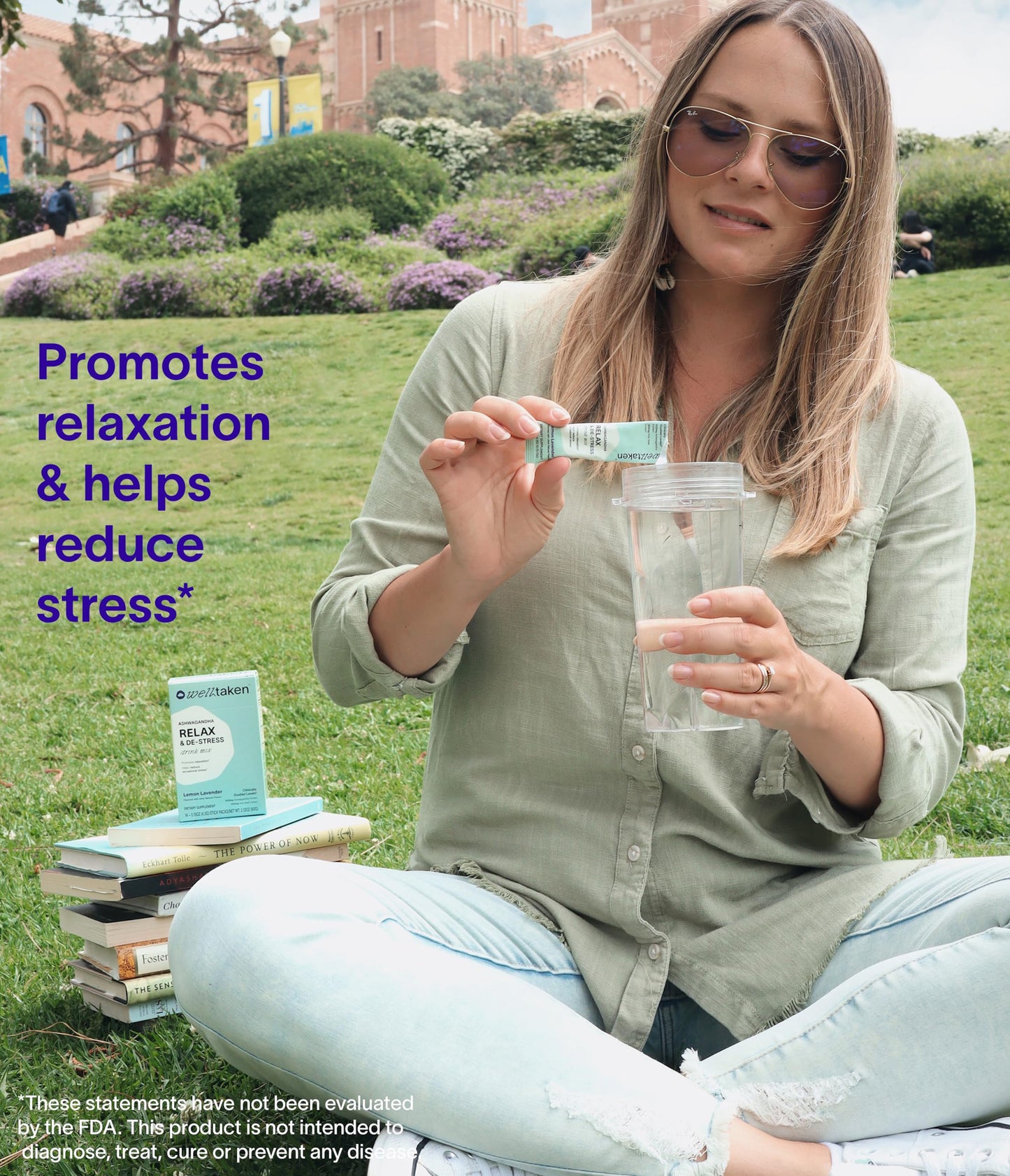WellTaken Ashwagandha Relax & De-Stress Powder – Lemon Lavender (14 Servings)