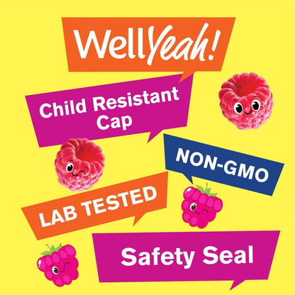 WellYeah Vitamin B12 Gummies for Kids - Berry Flavor, Gluten-Free, Non-GMO