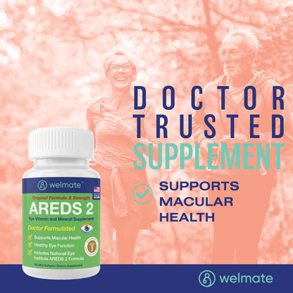 WELMATE AREDS 2 Eye Vitamin & Mineral Supplement (60 Servings) – Macular Health