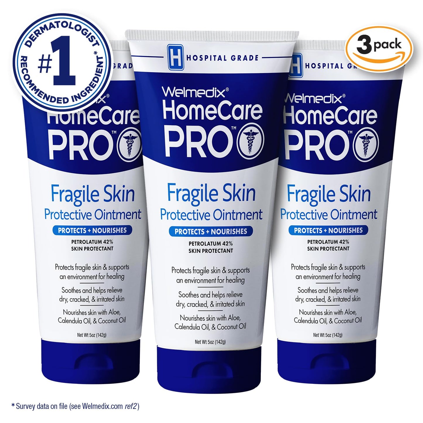 Welmedix Fragile Skin Protective Ointment | Hospital-Grade Barrier Cream with Calendula (3-Pack)