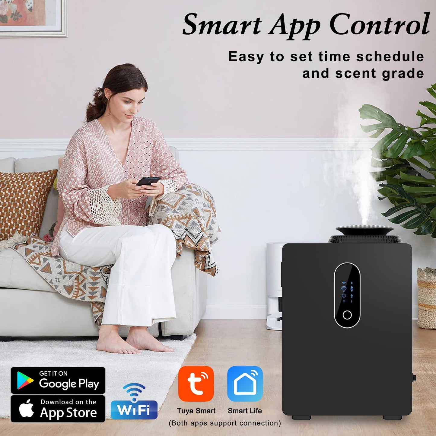 2025 Upgraded Scent Diffuser Machine 1000ML — WiFi Scent Diffuser for Home & Large Spaces (Up to 6000 sq ft)