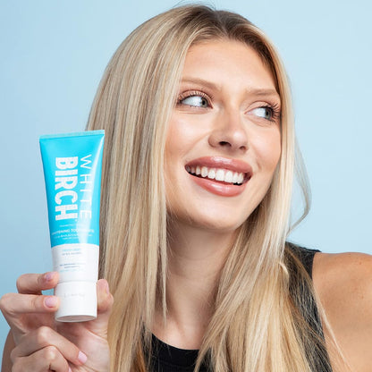 White Birch Activated Charcoal Toothpaste | Natural Teeth Whitening | No Fluoride