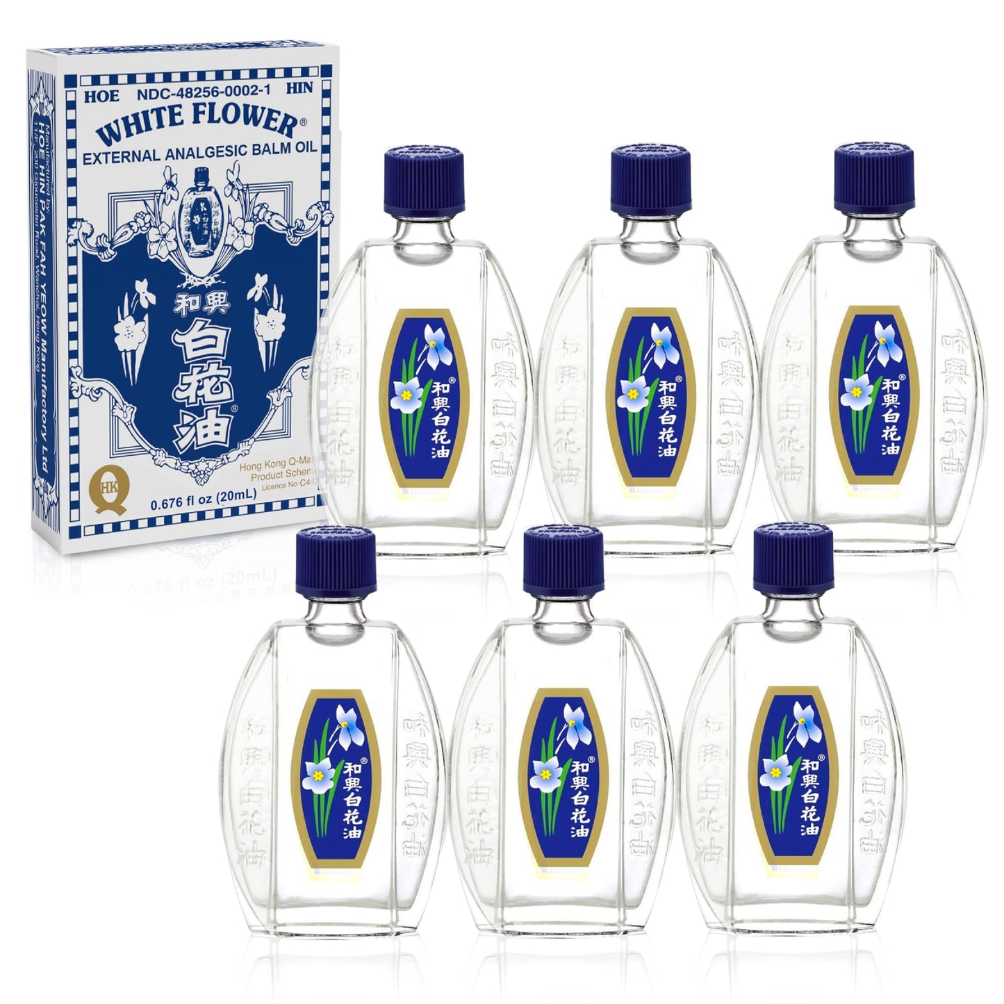 White Flower Analgesic Balm Oil 20ml - Pain Relief, 6 Packs, Authentic US Import