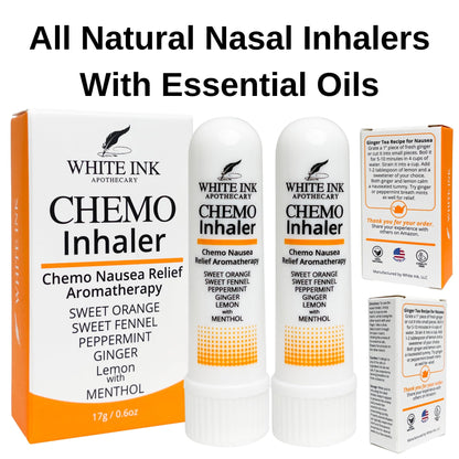 White Ink Apothecary Chemo Nausea Inhaler – Aromatherapy Relief (Drug-Free)