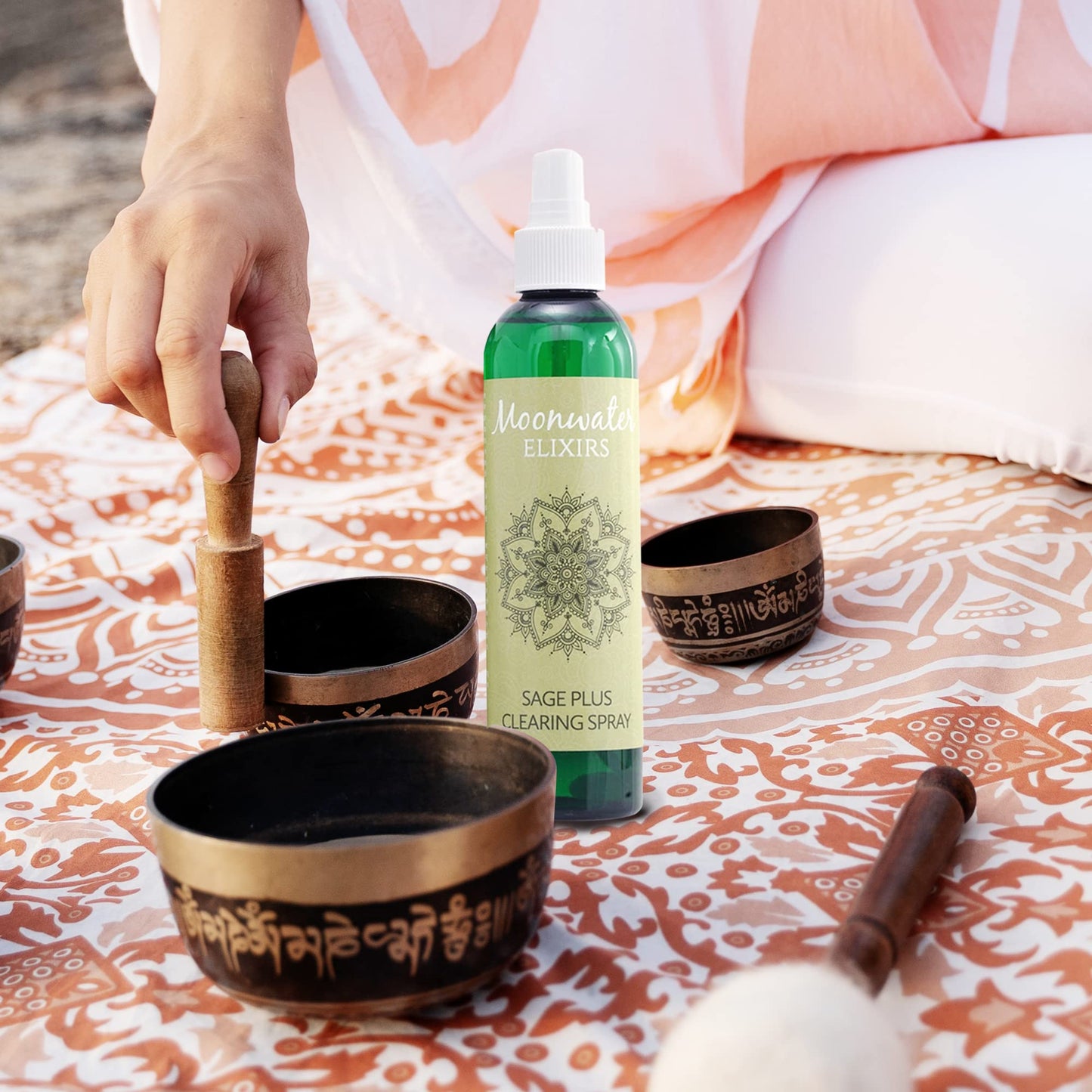 White Sage Smudge Spray – Reiki-Charged Spiritual Cleansing & Aura Protection (2x8oz)