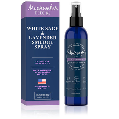 White Sage Smudge Spray – Spiritual Cleansing & Aura Protection | Reiki Energized 8oz