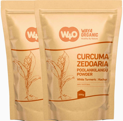 White Turmeric Powder (Poolankilangu, Curcuma Zedoaria, Kachur Root) – Ground 8 oz (226 g) Pack of 2