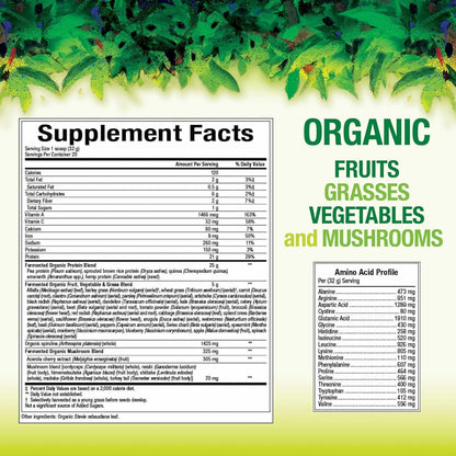 Whole Earth & Sea Organic Fermented Protein & Greens, Unflavored, 1 lb 9 oz | Natural Factors