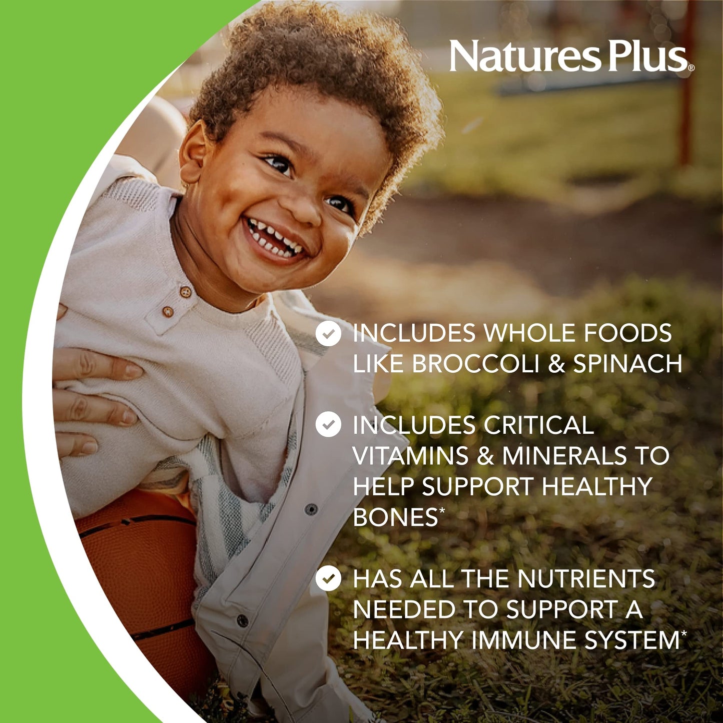 Natures Plus Animal Parade Kids Multivitamin – Watermelon Chewables, 90 Tablets, Vegetarian & Gluten Free, 45 Servings