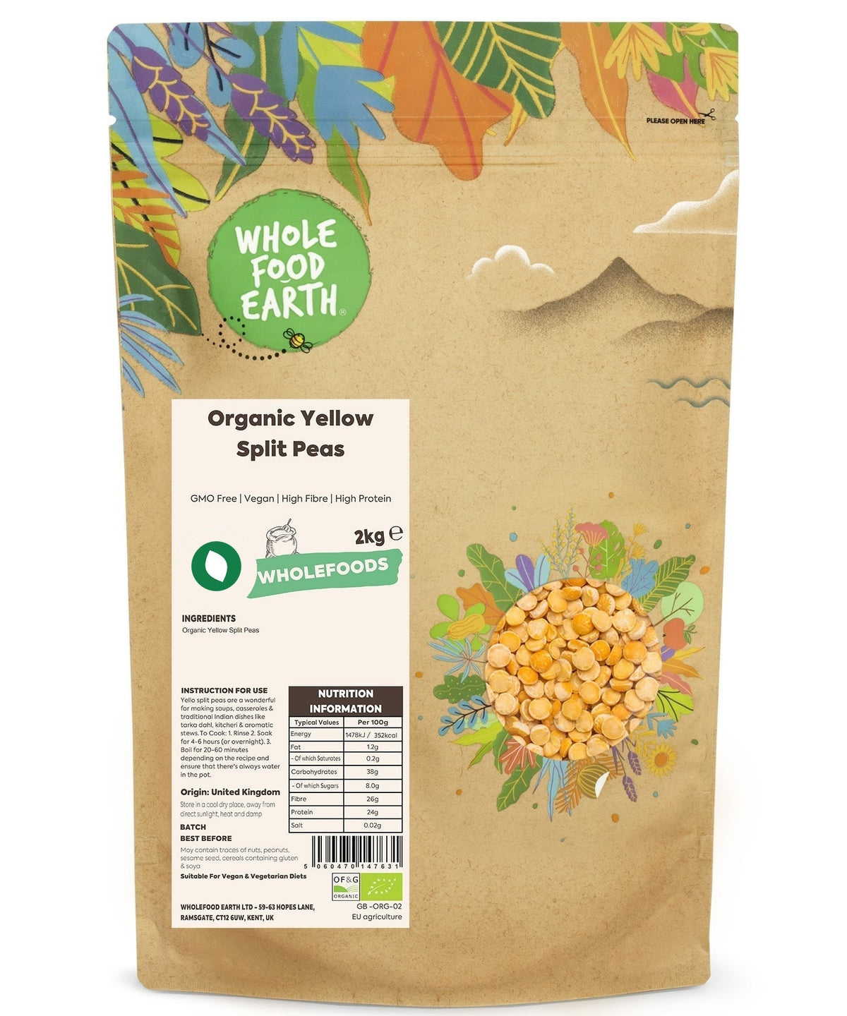 Organic Yellow Split Peas