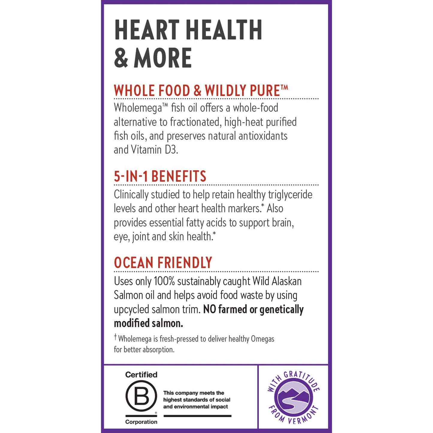 New Chapter Wholemega Fish Oil – 2000mg per Serving, Wild Alaskan Salmon Oil + Vitamin D3, 60 Softgels